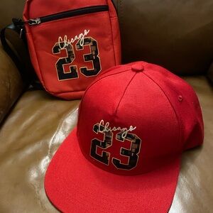 Red Backpack and Cap Set